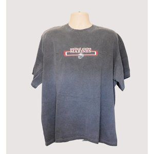 United States Marines Tee Shirt Mens XL Gray Red Sope Creek Short Sleeve Cotton